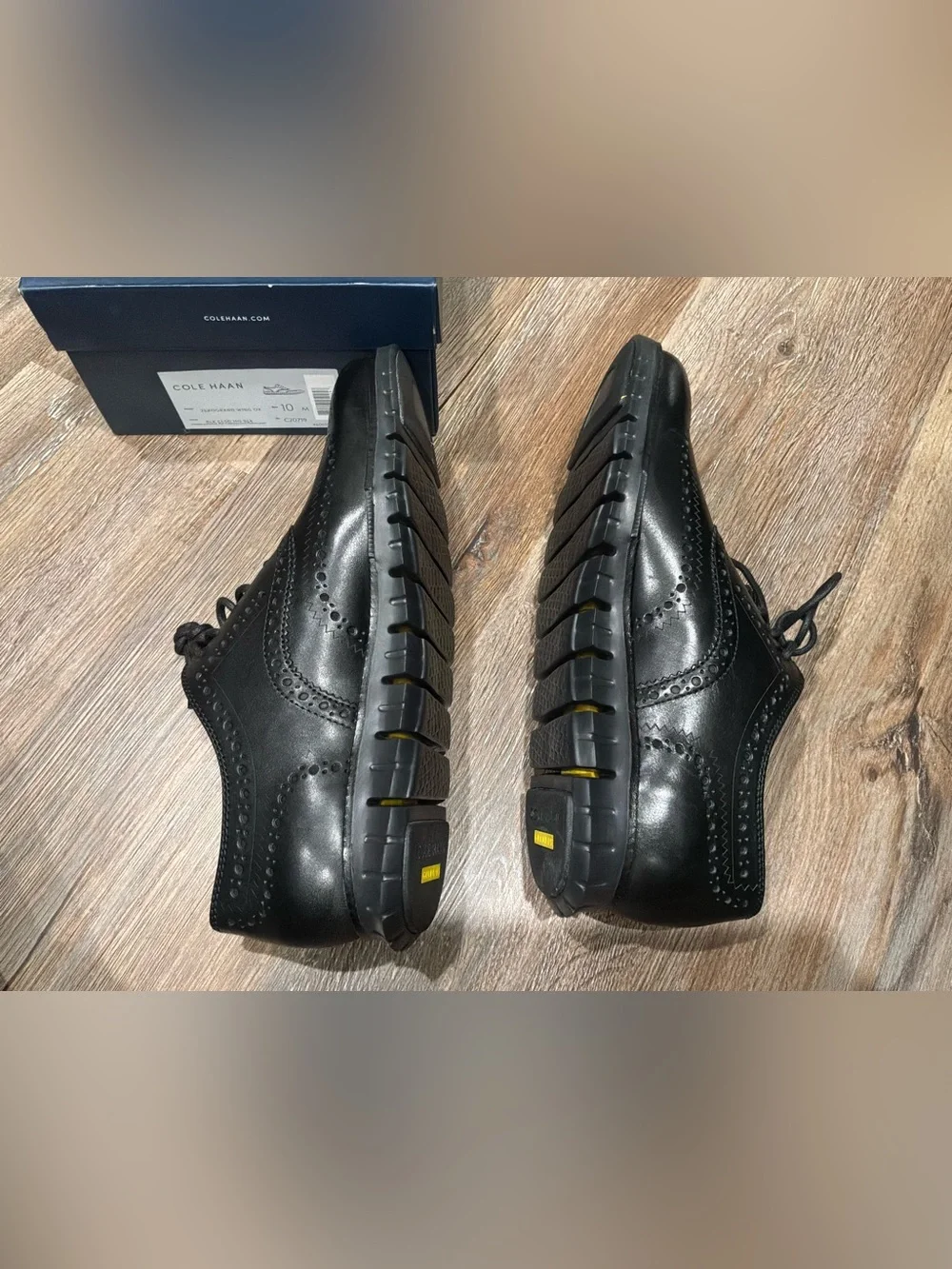 NWB Cole Haan Zerogrand Wing OX Leather Oxford Black Shoes C20719 - Men's Sz 10